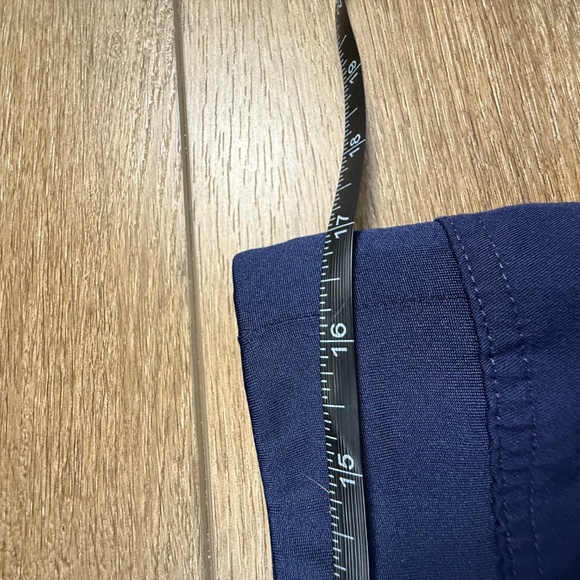 Figs Women's High Waisted Livingston Scrub Pants Navy Size M, Drawstring - Picture 11 of 11